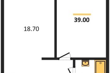 Фото №1: 1-комнатная квартира 39 м², 1/16 эт. - Краснодар, мкр. жилой комплекс Самолёт-6,