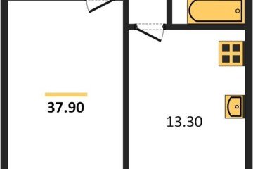 Фото №1: 1-комнатная квартира 37 м², 1/16 эт. - Краснодар, мкр. жилой комплекс Самолёт-6,