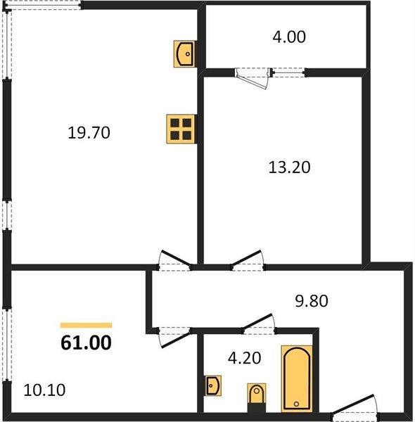 Фото №1: 2-комнатная квартира 61&nbsp;м², 1/16&nbsp;эт. - Краснодар, Прикубанский внутригородской округ, мкр. жилой комплекс Самолёт-6
