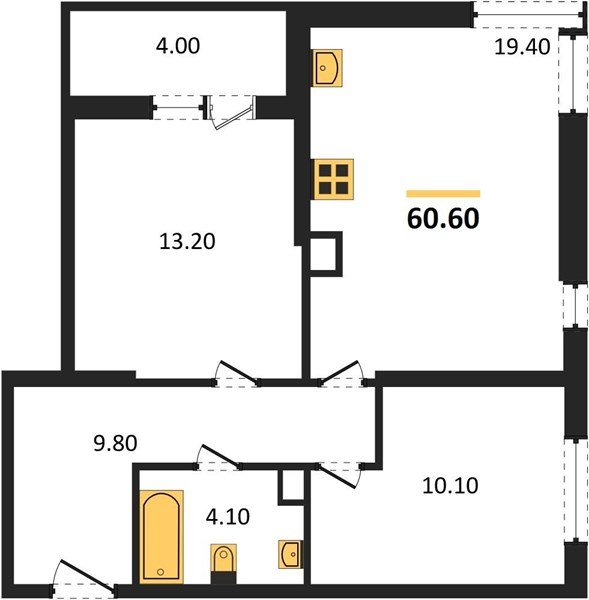 Фото №1: 2-комнатная квартира 60&nbsp;м², 9/16&nbsp;эт. - Краснодар, Прикубанский внутригородской округ, мкр. жилой комплекс Самолёт-6