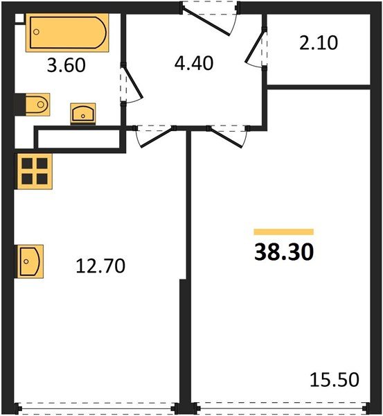 Фото №1: 1-комнатная квартира 38&nbsp;м², 16/16&nbsp;эт. - Краснодар, Прикубанский внутригородской округ, мкр. жилой комплекс Самолёт-6