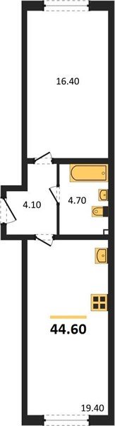 Фото №1: 1-комнатная квартира 44&nbsp;м², 2/16&nbsp;эт. - Краснодар, Прикубанский внутригородской округ, мкр. жилой комплекс Самолёт-6