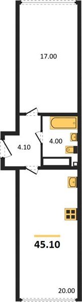 Фото №1: 1-комнатная квартира 45&nbsp;м², 16/16&nbsp;эт. - Краснодар, Прикубанский внутригородской округ, мкр. жилой комплекс Самолёт-6