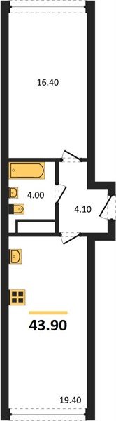 Фото №1: 1-комнатная квартира 43&nbsp;м², 15/16&nbsp;эт. - Краснодар, Прикубанский внутригородской округ, мкр. жилой комплекс Самолёт-6