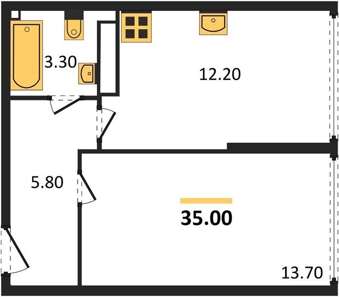 Фото №1: 1-комнатная квартира 35&nbsp;м², 15/16&nbsp;эт. - Краснодар, Прикубанский внутригородской округ, мкр. жилой комплекс Самолёт-6