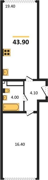 Фото №1: 1-комнатная квартира 43&nbsp;м², 15/16&nbsp;эт. - Краснодар, Прикубанский внутригородской округ, мкр. жилой комплекс Самолёт-6