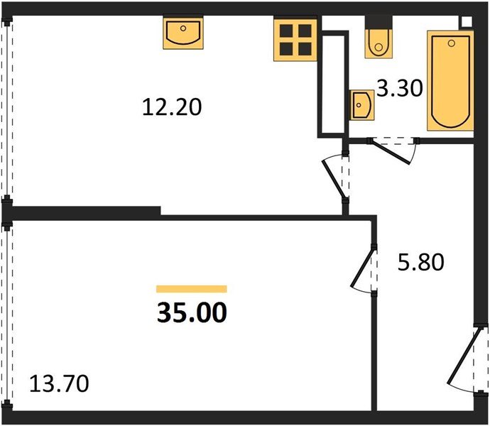 Фото №1: 1-комнатная квартира 35&nbsp;м², 15/16&nbsp;эт. - Краснодар, Прикубанский внутригородской округ, мкр. жилой комплекс Самолёт-6
