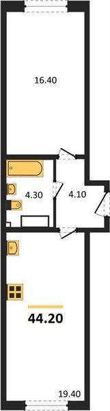 Фото №1: 1-комнатная квартира 44&nbsp;м², 6/16&nbsp;эт. - Краснодар, Прикубанский внутригородской округ, мкр. жилой комплекс Самолёт-6