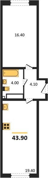 Фото №1: 1-комнатная квартира 43&nbsp;м², 15/16&nbsp;эт. - Краснодар, Прикубанский внутригородской округ, мкр. жилой комплекс Самолёт-6