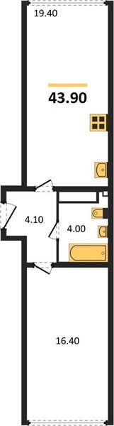 Фото №1: 1-комнатная квартира 43&nbsp;м², 15/16&nbsp;эт. - Краснодар, Прикубанский внутригородской округ, мкр. жилой комплекс Самолёт-6