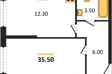 Фото №1: 1-комнатная квартира 35 м², 1/16 эт. - Краснодар, мкр. жилой комплекс Самолёт-6,