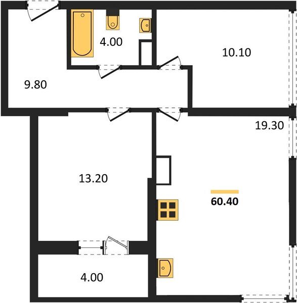 Фото №1: 2-комнатная квартира 60&nbsp;м², 15/16&nbsp;эт. - Краснодар, Прикубанский внутригородской округ, мкр. жилой комплекс Самолёт-6