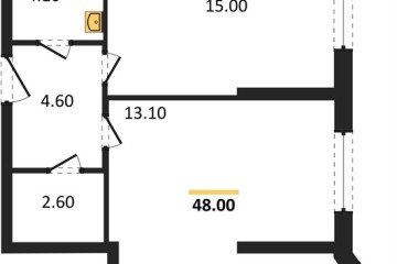 Фото №1: 2-комнатная квартира 48 м², 1/16 эт. - Краснодар, мкр. жилой комплекс Самолёт-6,