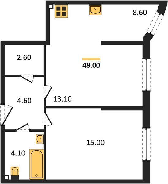 Фото №1: 2-комнатная квартира 48&nbsp;м², 2/16&nbsp;эт. - Краснодар, Прикубанский внутригородской округ, мкр. жилой комплекс Самолёт-6