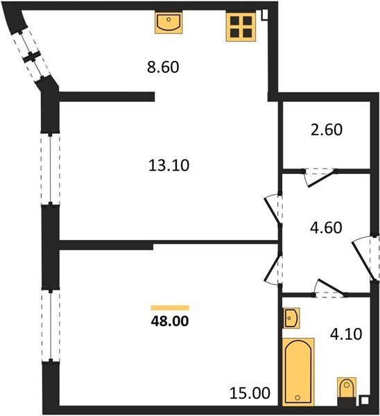 Фото №1: 2-комнатная квартира 48&nbsp;м², 2/16&nbsp;эт. - Краснодар, Прикубанский внутригородской округ, мкр. жилой комплекс Самолёт-6
