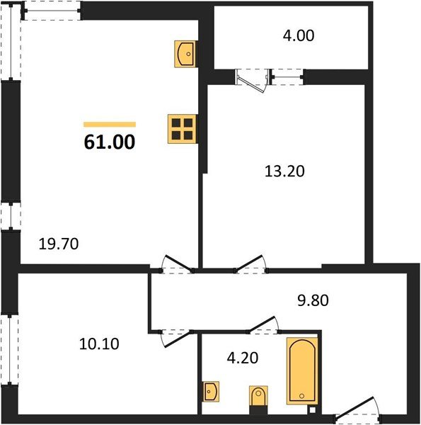 Фото №1: 2-комнатная квартира 61&nbsp;м², 2/16&nbsp;эт. - Краснодар, Прикубанский внутригородской округ, мкр. жилой комплекс Самолёт-6