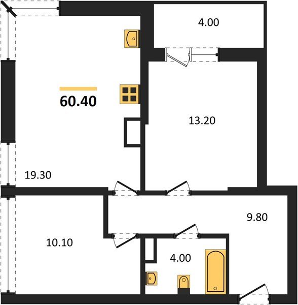 Фото №1: 2-комнатная квартира 60&nbsp;м², 15/16&nbsp;эт. - Краснодар, Прикубанский внутригородской округ, мкр. жилой комплекс Самолёт-6