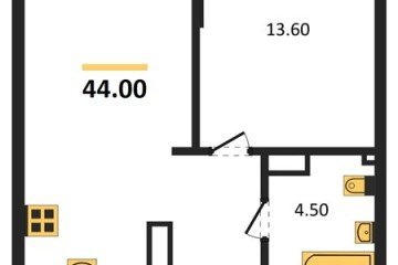 Фото №1: 1-комнатная квартира 44 м², 18/18 эт. - Краснодар, мкр. Парк Победы,