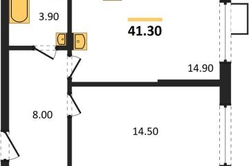 Фото №1: 1-комнатная квартира 41 м², 2/18 эт. - Краснодар, мкр. Парк Победы,