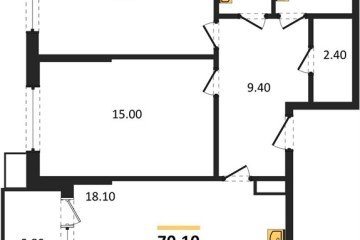 Фото №1: 2-комнатная квартира 70 м², 6/18 эт. - Краснодар, мкр. Парк Победы,