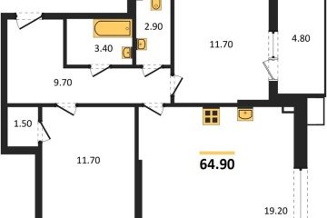Фото №1: 2-комнатная квартира 64 м², 2/18 эт. - Краснодар, мкр. Парк Победы,