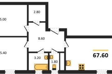 Фото №1: 2-комнатная квартира 67 м², 15/18 эт. - Краснодар, мкр. Парк Победы,