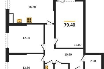 Фото №1: 3-комнатная квартира 79 м², 14/18 эт. - Краснодар, мкр. Парк Победы,