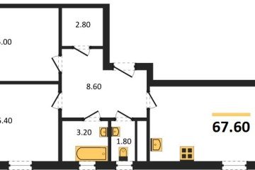 Фото №1: 2-комнатная квартира 67 м², 17/18 эт. - Краснодар, мкр. Парк Победы,