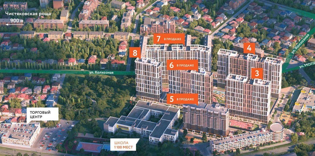 Фото №3: Студия 30&nbsp;м², 21/24&nbsp;эт. - Краснодар, Центральный внутригородской округ, Табачная Фабрика, мкр. ЖК Все Свои Вип