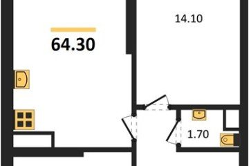 Фото №1: 2-комнатная квартира 64 м², 19/24 эт. - Краснодар, мкр. ЖК Рекорд, ул. Новороссийская, 102И