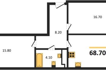 Фото №1: 2-комнатная квартира 68 м², 20/24 эт. - Краснодар, мкр. ЖК Рекорд, ул. Новороссийская, 102И