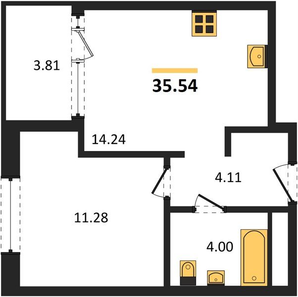 Фото №1: 1-комнатная квартира 37&nbsp;м², 6/16&nbsp;эт. - Краснодар, Карасунский внутригородской округ, Хлопчато-бумажный Комбинат, мкр. жилой квартал Патрики