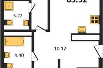 Фото №1: 2-комнатная квартира 68 м², 11/16 эт. - Краснодар, мкр. жилой квартал Патрики,