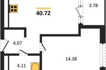 Фото №1: 1-комнатная квартира 42 м², 12/16 эт. - Краснодар, мкр. жилой квартал Патрики,