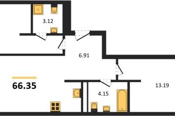 Фото №1: 2-комнатная квартира 70 м², 6/16 эт. - Краснодар, мкр. жилой квартал Патрики,