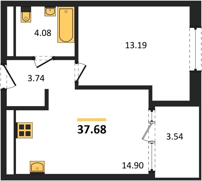 Фото №1: 1-комнатная квартира 39&nbsp;м², 12/16&nbsp;эт. - Краснодар, Карасунский внутригородской округ, Хлопчато-бумажный Комбинат, мкр. жилой квартал Патрики