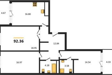 Фото №1: 3-комнатная квартира 96 м², 3/16 эт. - Краснодар, мкр. жилой квартал Патрики,