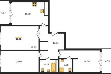 Фото №1: 3-комнатная квартира 96 м², 4/16 эт. - Краснодар, мкр. жилой квартал Патрики,