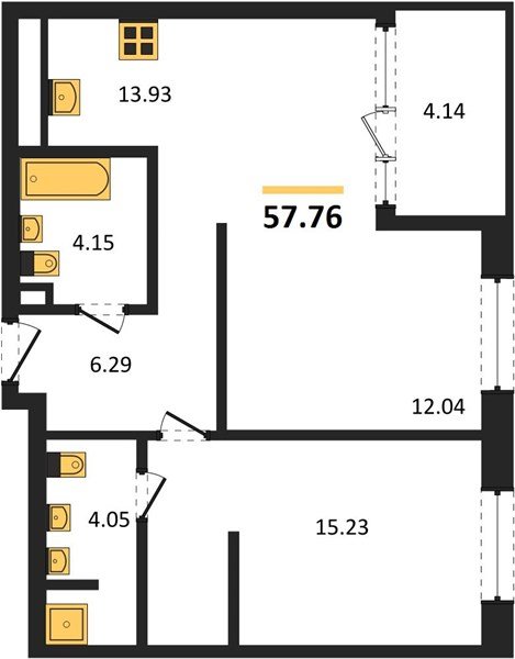 Фото №1: 2-комнатная квартира 59&nbsp;м², 8/16&nbsp;эт. - Краснодар, Карасунский внутригородской округ, Хлопчато-бумажный Комбинат, мкр. жилой квартал Патрики