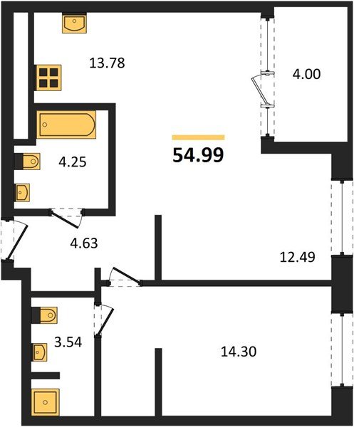 Фото №1: 2-комнатная квартира 56&nbsp;м², 8/16&nbsp;эт. - Краснодар, Карасунский внутригородской округ, Хлопчато-бумажный Комбинат, мкр. жилой квартал Патрики