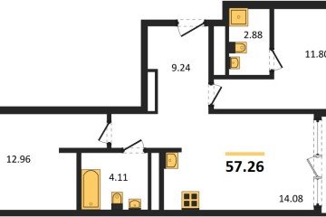Фото №1: 2-комнатная квартира 59 м², 3/16 эт. - Краснодар, мкр. жилой квартал Патрики,