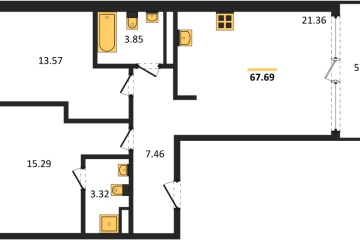 Фото №1: 2-комнатная квартира 70 м², 3/16 эт. - Краснодар, мкр. жилой квартал Патрики,