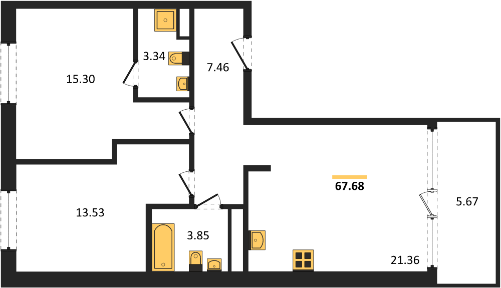 Фото №1: 2-комнатная квартира 70&nbsp;м², 4/16&nbsp;эт. - Краснодар, Карасунский внутригородской округ, Хлопчато-бумажный Комбинат, мкр. жилой квартал Патрики