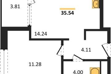 Фото №1: 1-комнатная квартира 37 м², 5/18 эт. - Краснодар, мкр. жилой квартал Патрики,