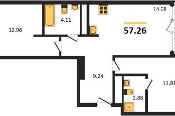 Фото №1: 2-комнатная квартира 59 м², 6/18 эт. - Краснодар, мкр. жилой квартал Патрики,