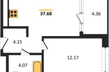 Фото №1: 1-комнатная квартира 39 м², 8/18 эт. - Краснодар, мкр. жилой квартал Патрики,