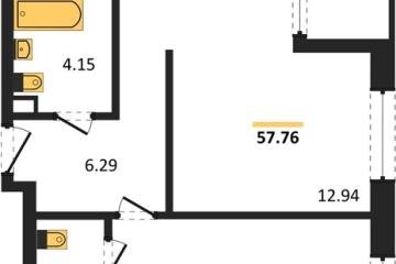Фото №1: 2-комнатная квартира 59 м², 8/18 эт. - Краснодар, мкр. жилой квартал Патрики,