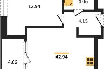 Фото №1: 1-комнатная квартира 45 м², 9/18 эт. - Краснодар, мкр. жилой квартал Патрики,