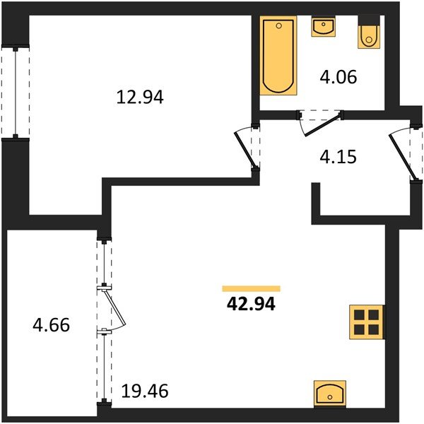Фото №1: 1-комнатная квартира 45&nbsp;м², 9/18&nbsp;эт. - Краснодар, Карасунский внутригородской округ, Хлопчато-бумажный Комбинат, мкр. жилой квартал Патрики