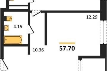 Фото №1: 2-комнатная квартира 59 м², 8/18 эт. - Краснодар, мкр. жилой квартал Патрики,